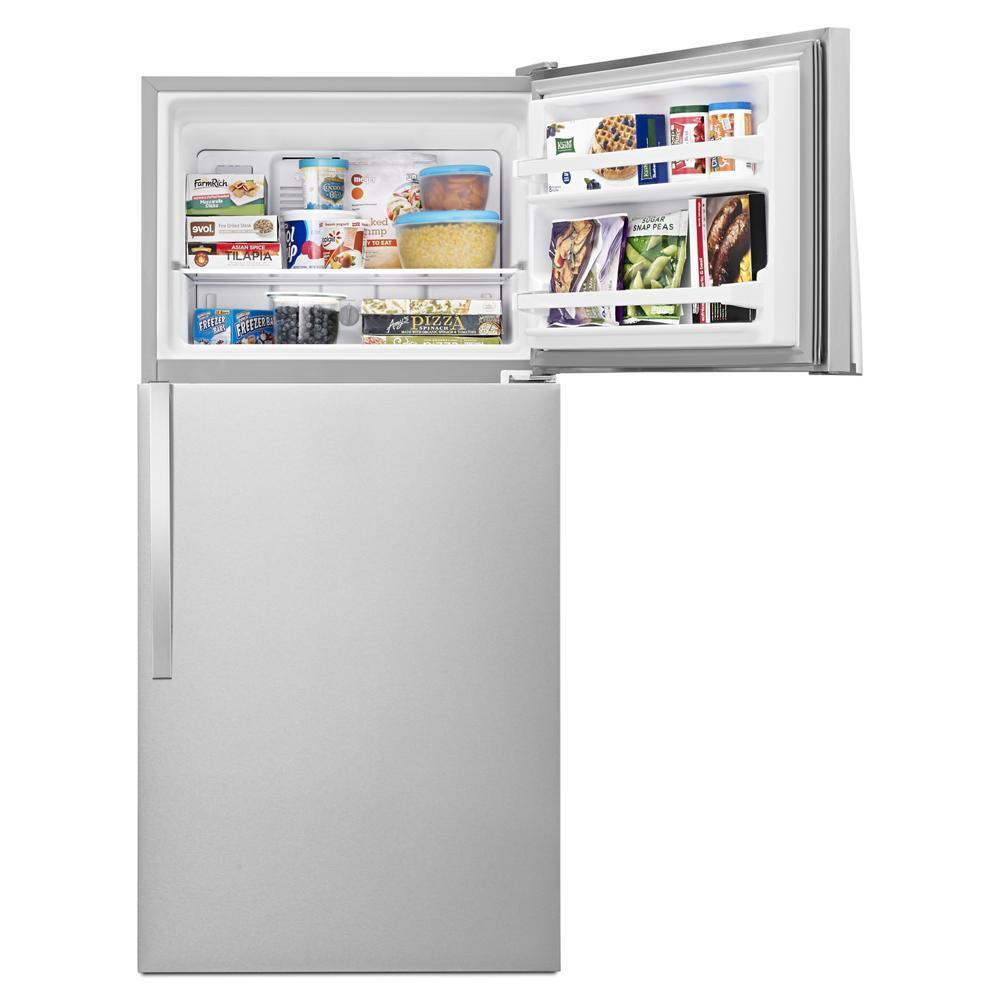 WHIRLPOOL WRT318FZDM Monochromatic Stainless Steel Whirlpool 30"" Wide Top-freezer REF...