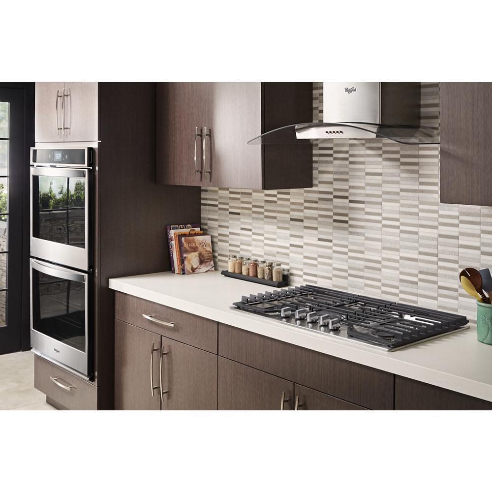 WHIRLPOOL WCG55US6HS Whirlpool 36-inch Gas Cooktop With Ez-2-lift Hinged CAST-IRO...