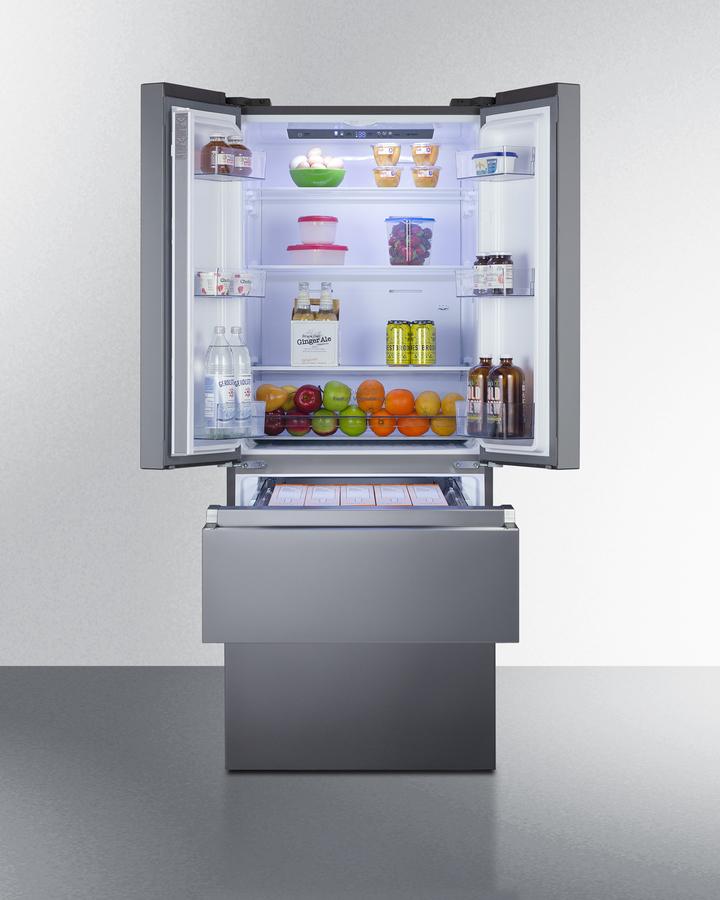 SUMMIT FDRD152PL Summit 27.5"" Wide French Door Refrigerator-freezer