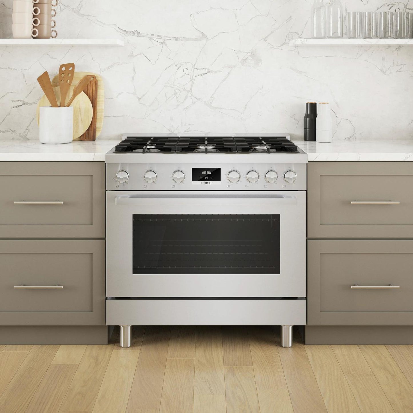 BOSCH HGS8655UC 800 Series Gas Freestanding Range 36'' Stainless Steel Hgs8655uc