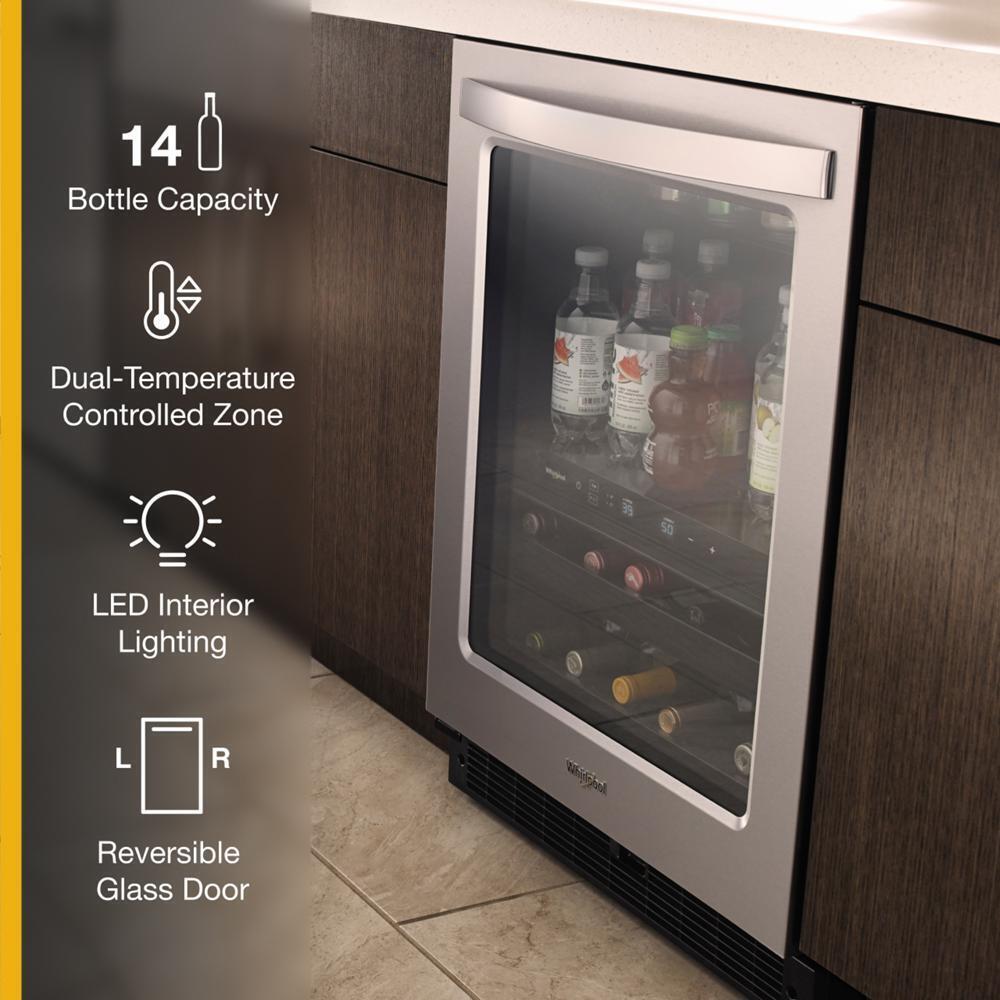 WHIRLPOOL WUB50X24HZ Whirlpool 24-inch Wide Undercounter Beverage Center - 5.2 Cu. FT...