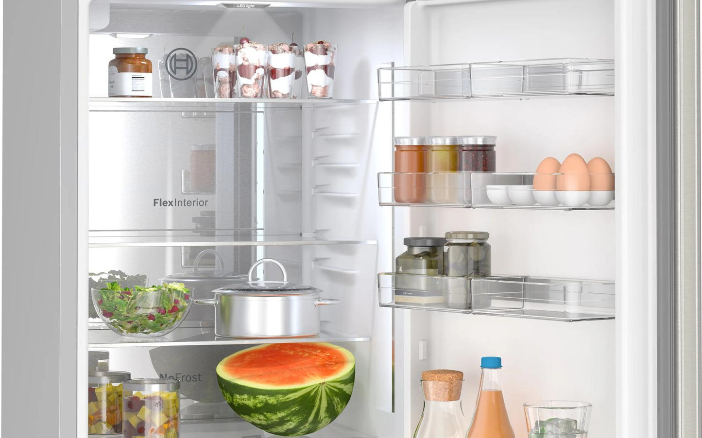 BOSCH B24CB80ESS 800 Series Freestanding Bottom Freezer Refrigerator 24"" Easy Clean ...