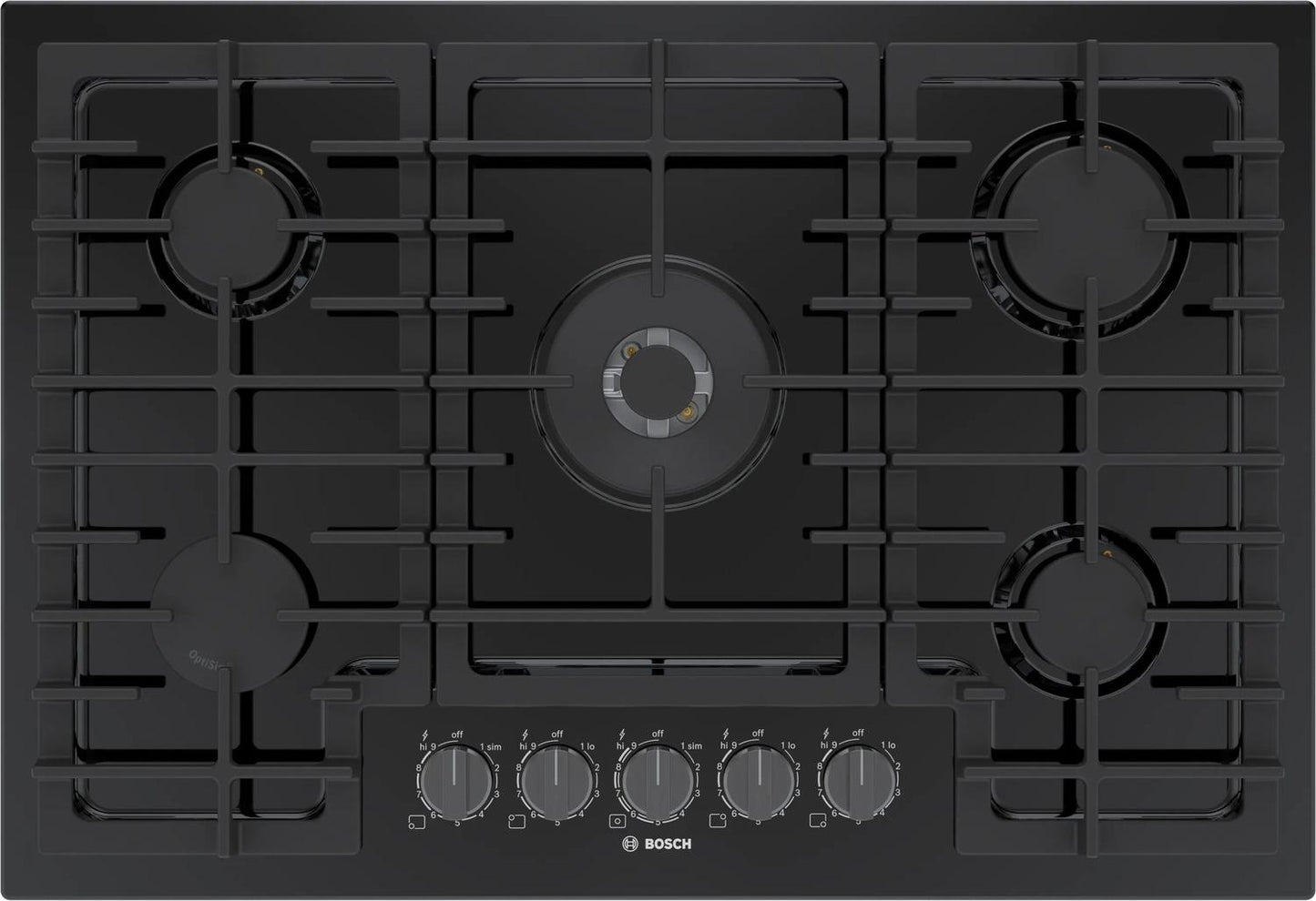 BOSCH NGM8049UC Bosch 800 Series Gas Cooktop 30"" Black Ngm8049uc