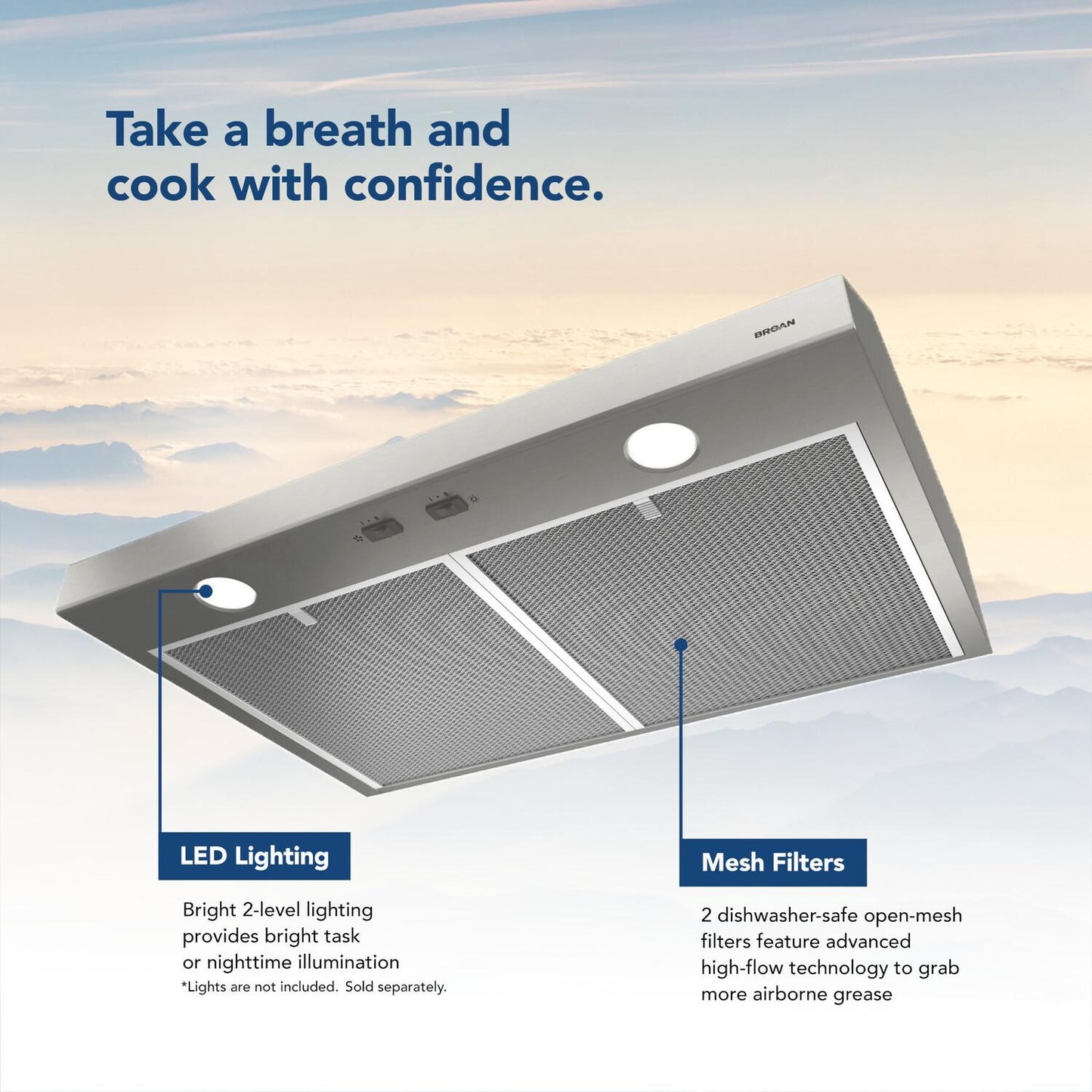 BROAN BCSD136SS Broan New - Glacier 36"" 250 Cfm 1.5 Sones Stainless Steel Range Hood