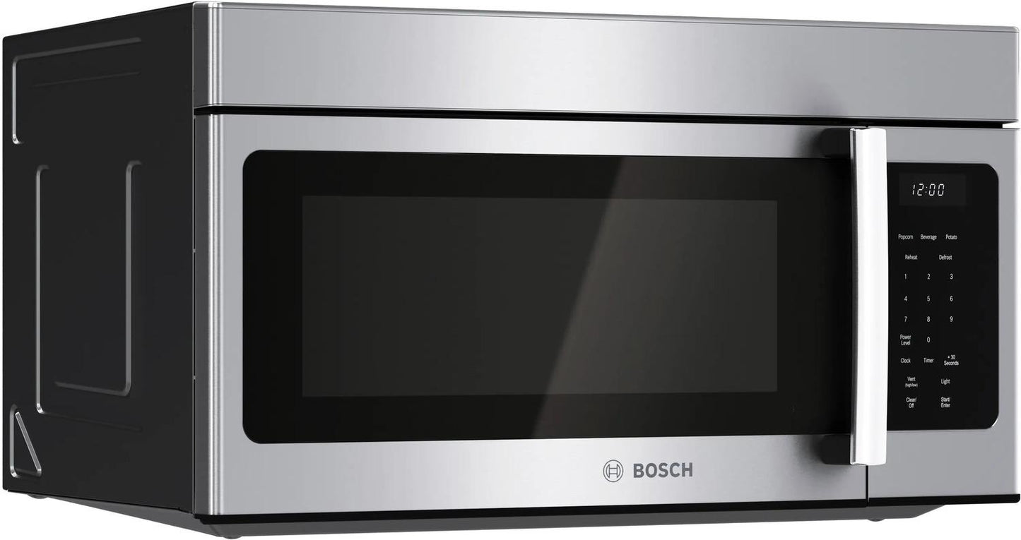 BOSCH HMV3054U 300 Series Over-the-range Microwave 30"" Left Sideopening Door, STAI...