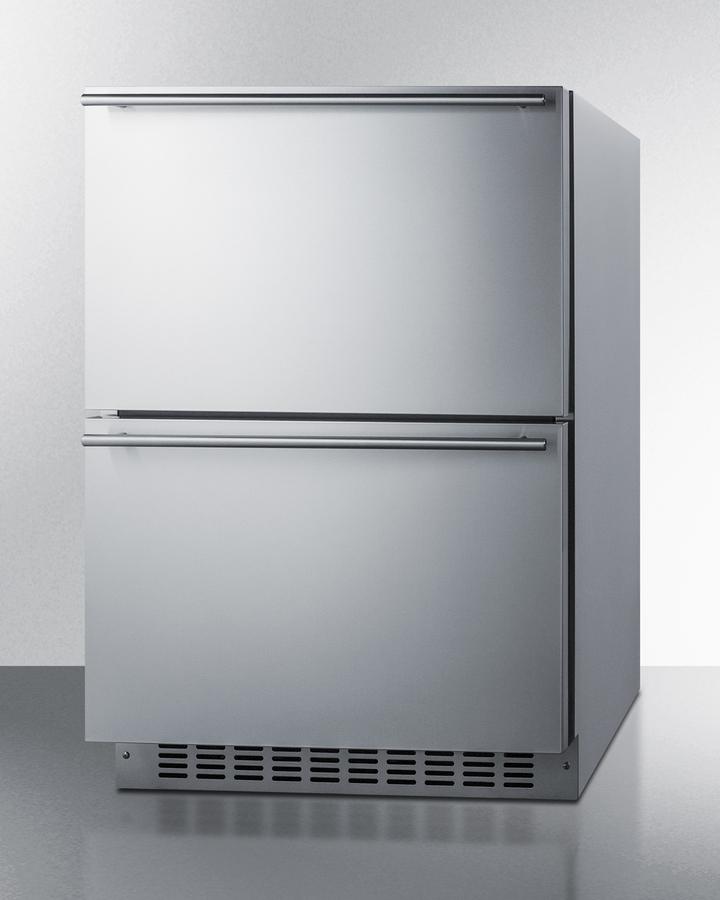 SUMMIT SPRF34D Summit 24"" Wide 2-drawer Refrigerator-freezer
