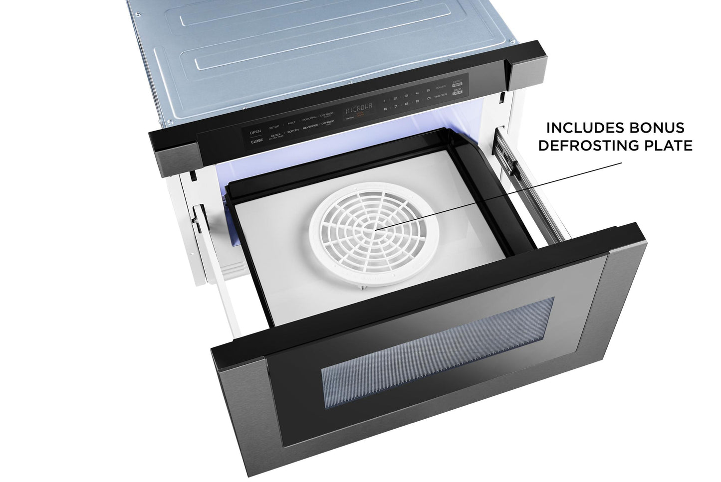 XO APPLIANCE XOMWD24BS 24"" Built-in Microwave Drawer - Black Glass & Black Stainless