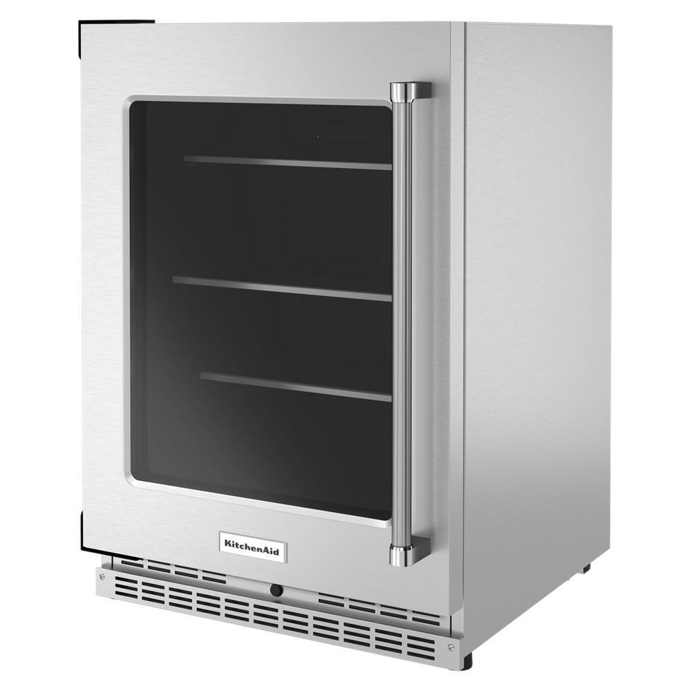 KITCHENAID KURL314KSS 24"" Undercounter Refrigerator With Glass Door and Shelves With META...