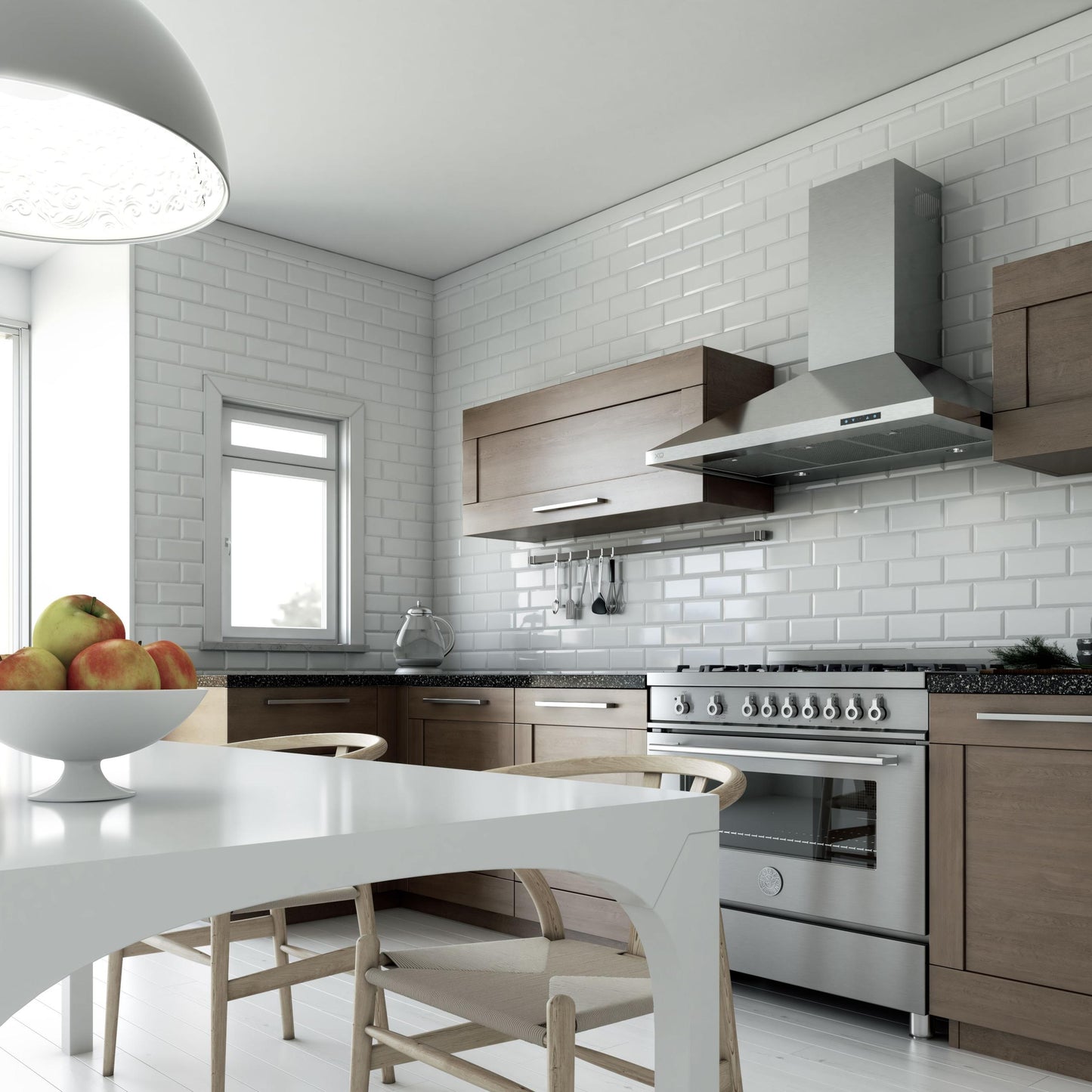 XO APPLIANCE XOV30SC 30"" 600/395 Cfm Italian Made Wall Chimney Range Hood Stainless