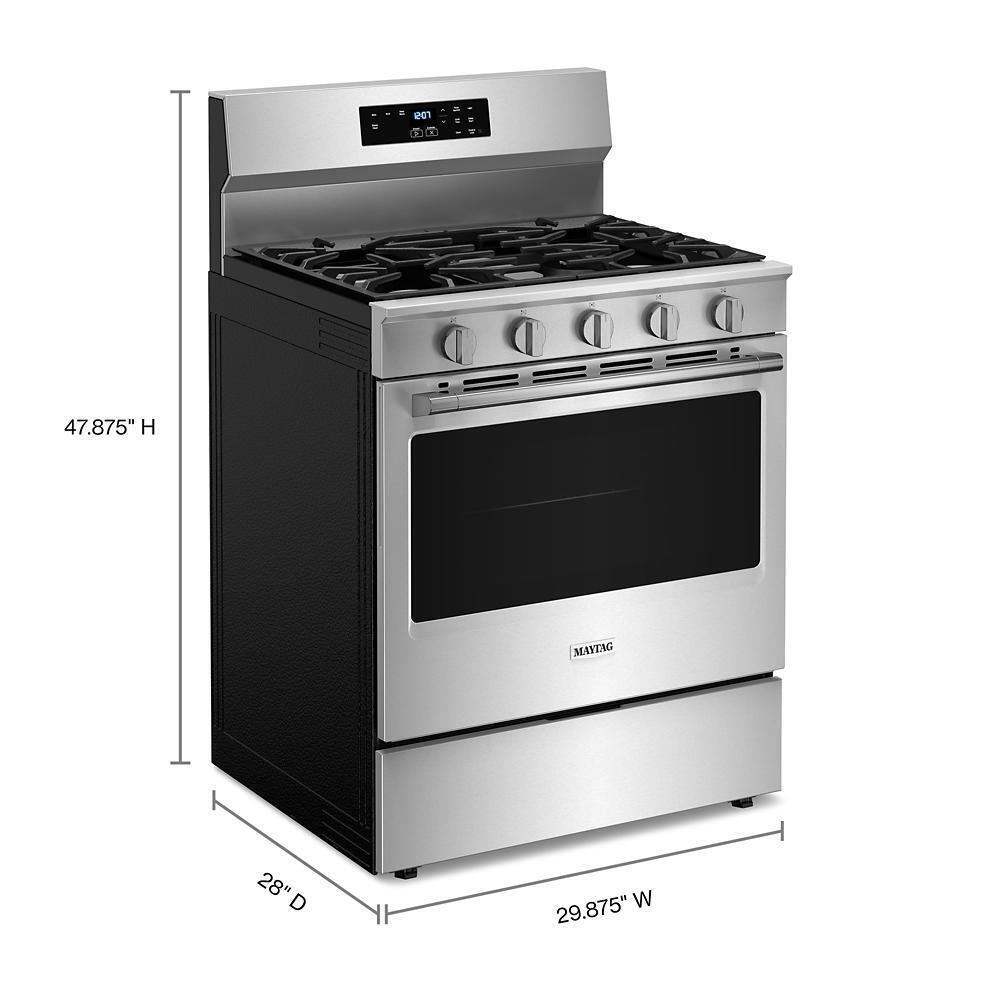 MAYTAG MFGS4030RS Maytag 30-inch Wide Gas Range With Steam Clean - 5.0 Cu. Ft.