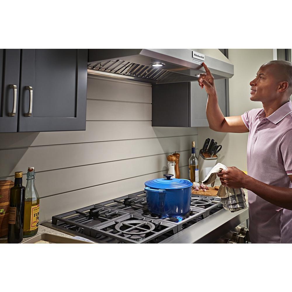 KITCHENAID KVWC906KSS 36"" 585 or 1170 Cfm Motor Class Commercial-style Wall-mount Canopy ...