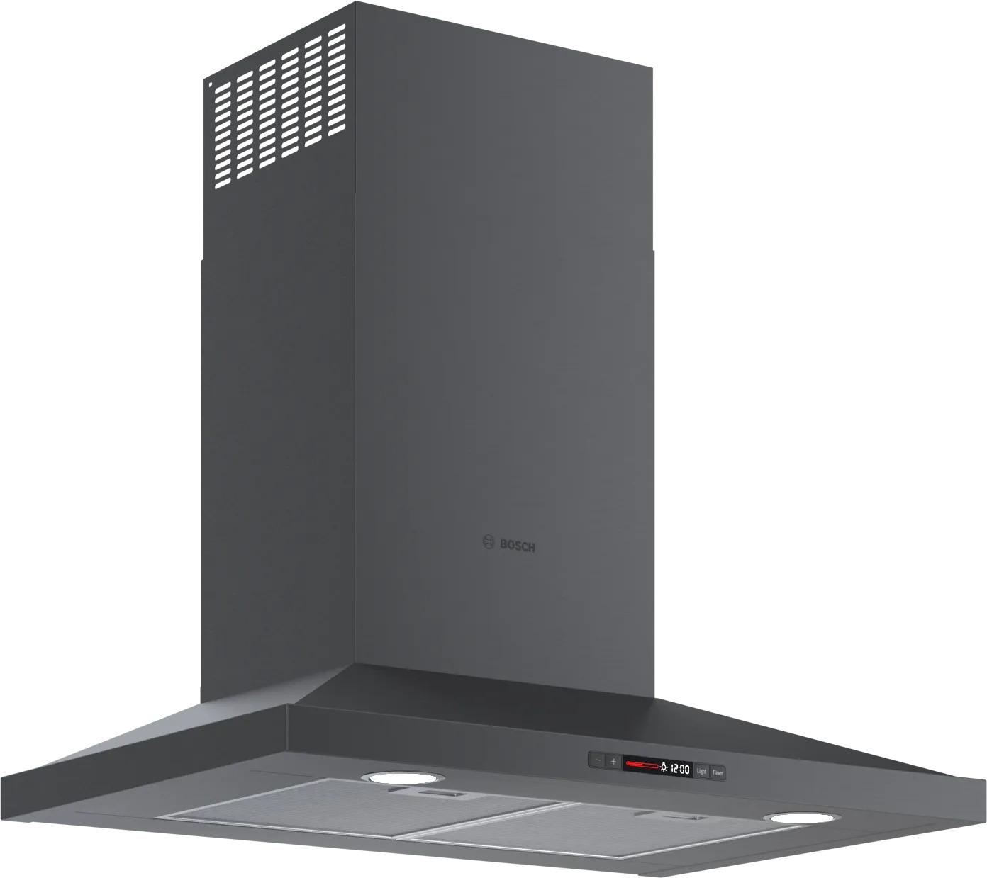 BOSCH HCP80641UC 800 Series 30"" Pyramid Canopy Chimney Hood, 600 Cfm Hcp80641uc BLAC...