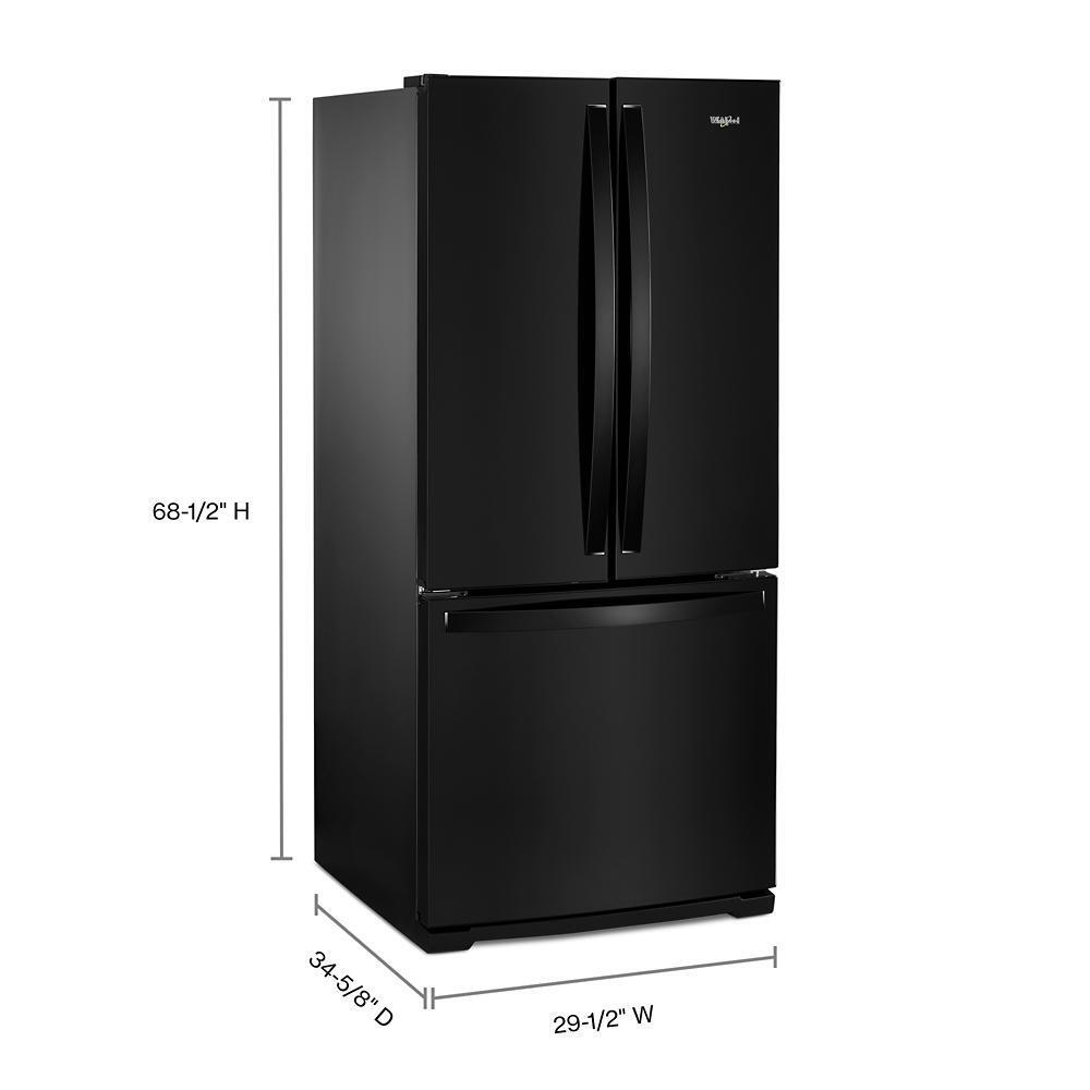WHIRLPOOL WRF560SMHB Whirlpool 30-inch Wide French Door Refrigerator - 20 Cu. Ft.
