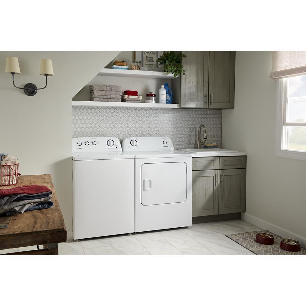 AMANA NED4655EW 6.5 Cu. Ft. Top-load Electric Dryer With Automatic Dryness Control ...