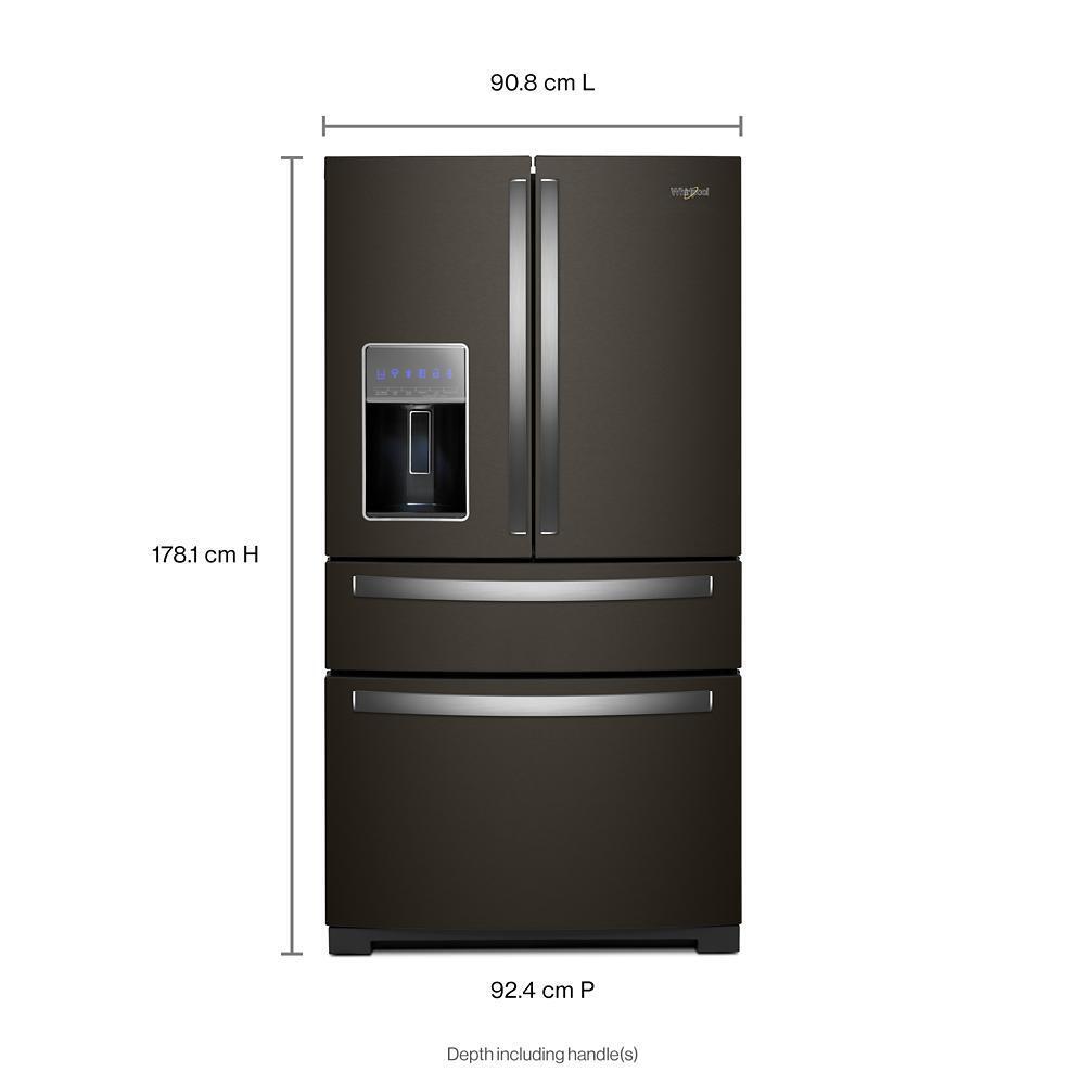 WHIRLPOOL WRMF7736PV 36-inch Wide 4 Door Refrigerator With Prep and Store Bins - 26 Cu. Ft.