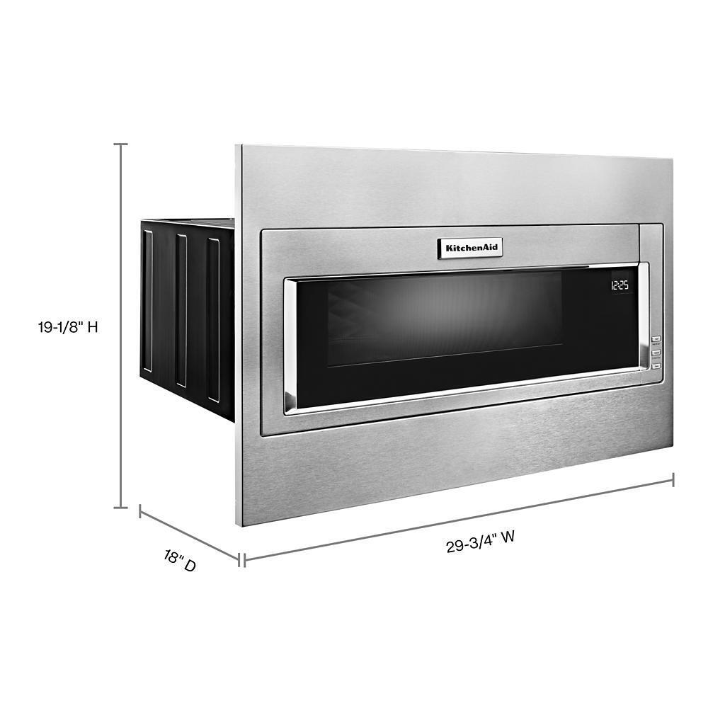 KITCHENAID KMBT5511KSS 1000 Watt Built-in Low Profile Microwave With Standard Trim Kit - S...