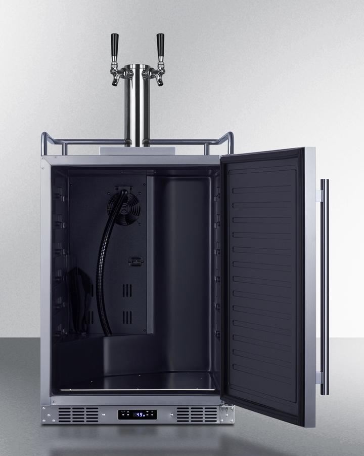 SUMMIT SBC683OSTWIN Summit 24"" Wide Built-in Outdoor Beer Kegerator