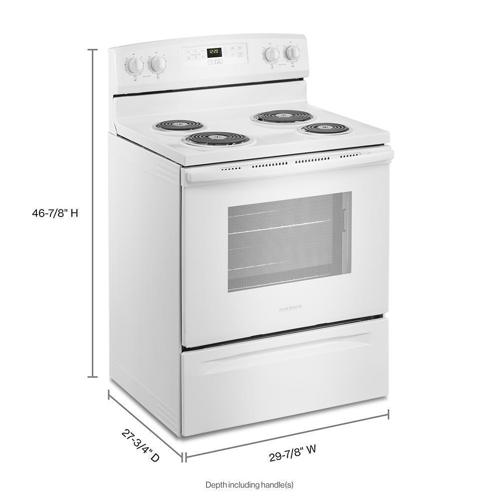 AMANA ACR4303MFW 30-inch Amana Electric Range With Bake Assist Temps - White