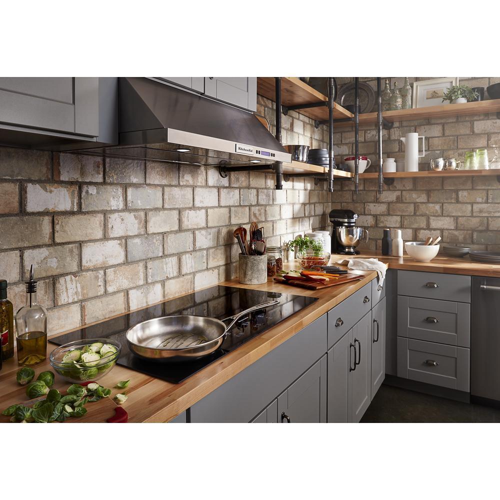 KITCHENAID KCES956KBL 36"" Electric Cooktop With 5 Elements and Touch-activated Controls