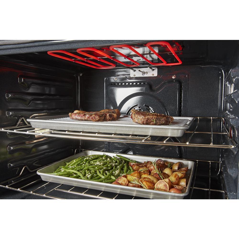 WHIRLPOOL WOEC5027LB 5.7 Total Cu. Ft. Combo Wall Oven With Air Fry When Connected*