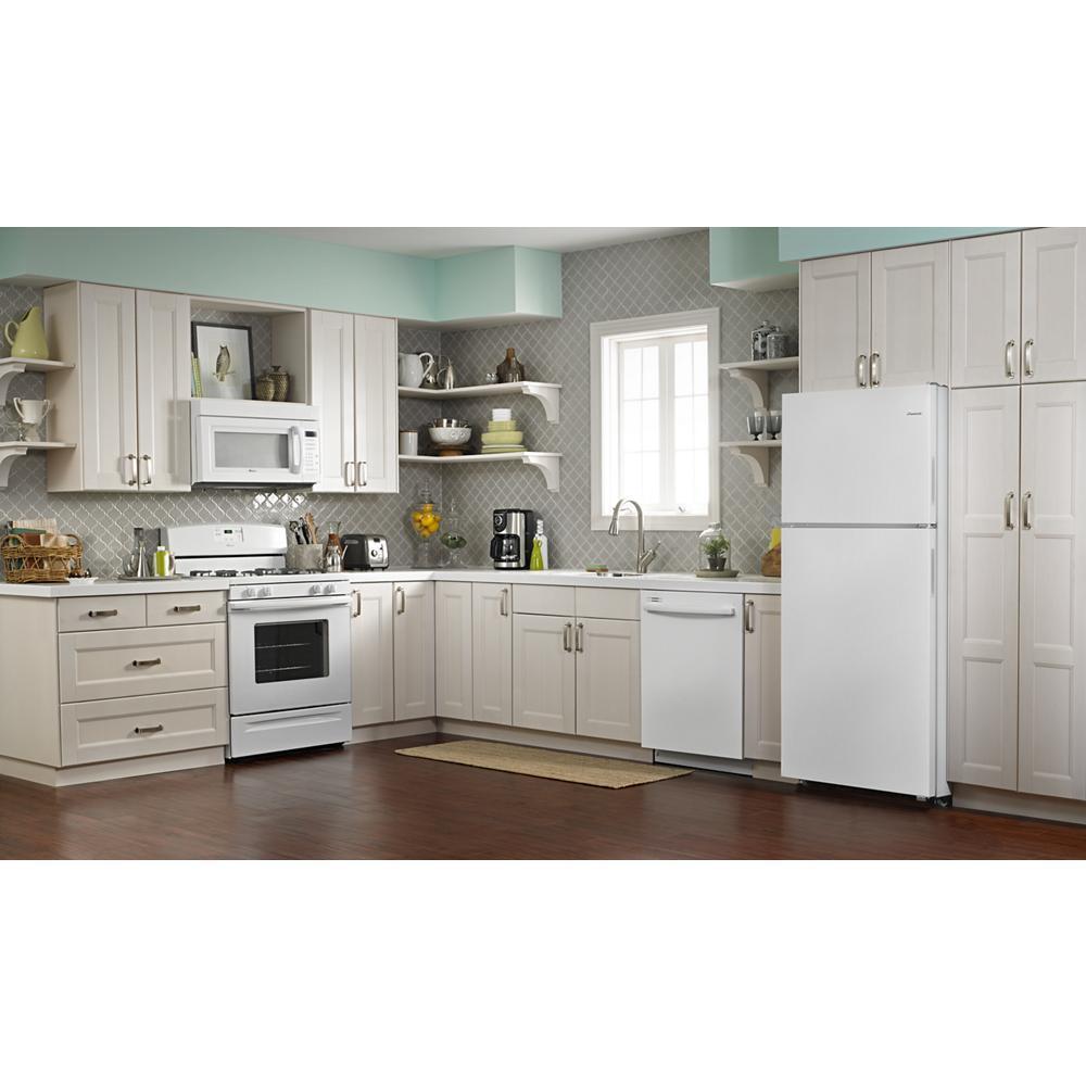 AMANA ART318FFDW 30-inch Wide Top-freezer Refrigerator With Glass Shelves - 18 Cu. F...
