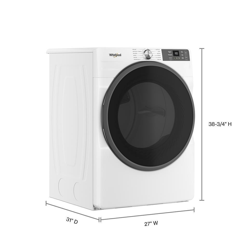 WHIRLPOOL WGD5720RW 7.4 Cu. Ft. Smart Front Load Energy Star Gas Dryer With Wrinkle ...