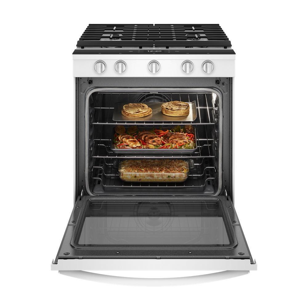 WHIRLPOOL WEG750H0HW Whirlpool 30-inch,5.8 Cu Ft, Gas Slide-in Range With 5 Burners - White