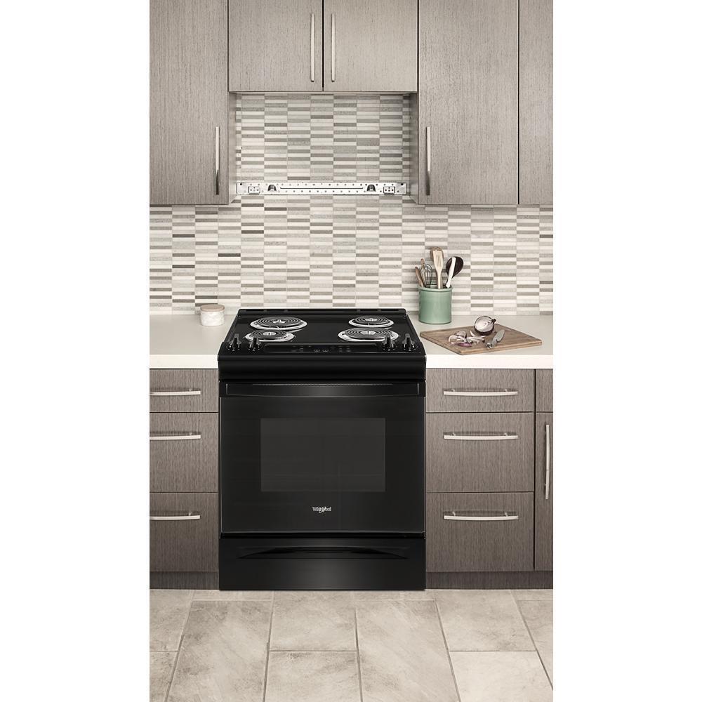 WHIRLPOOL WEC310S0LB 4.8 Cu. Ft. Whirlpool Electric Range With Frozen Bake TECHNO...