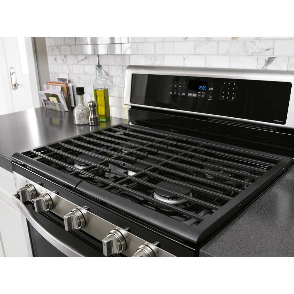 WHIRLPOOL WGG745S0FS Whirlpool 6.0 Cu. Ft. Gas Double Oven Range With Center Oval Burner