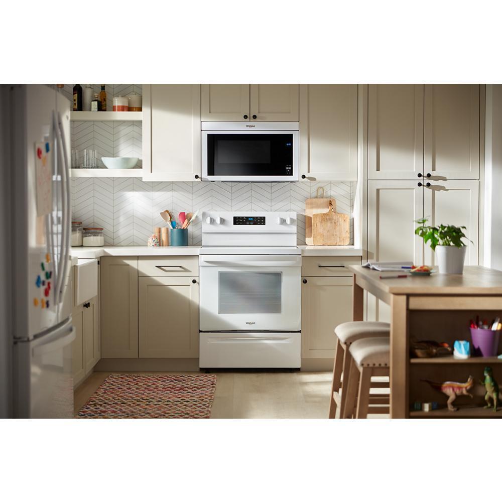 WHIRLPOOL WFES5030RW 30-inch Electric Range With Air Fry and Air Baking, Self Cleaning, ...