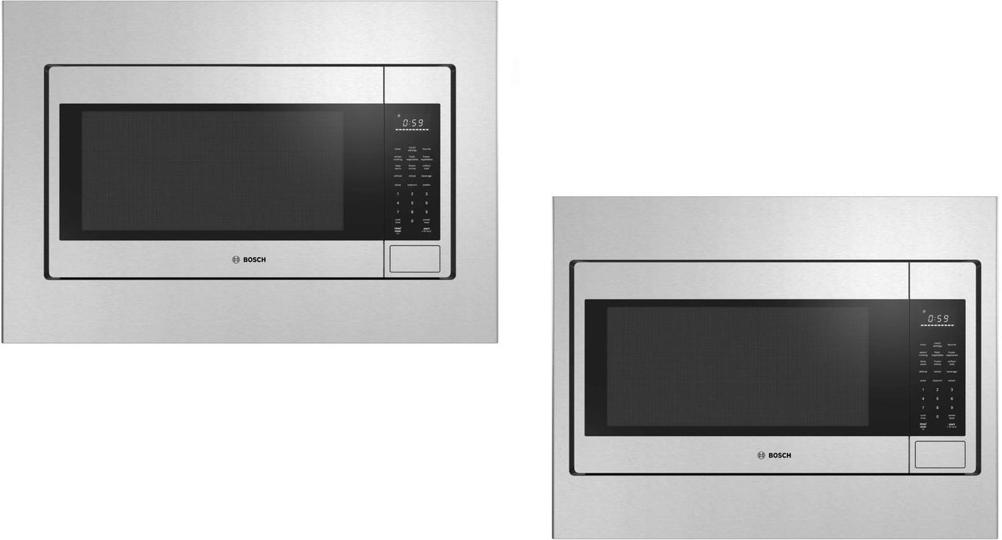 BOSCH HMB30155UC 300 Series Built-in Microwave Oven 24"" Left Sideopening Door, STAIN...