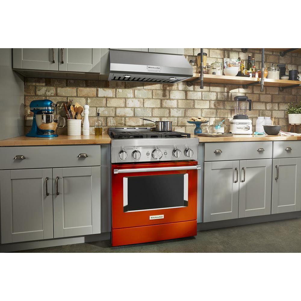 KITCHENAID KFGC500JSC Kitchenaid 30'' Smart Commercial-style Gas Range With 4 Burners ...