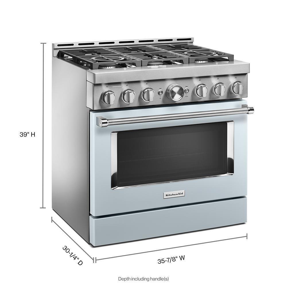 KITCHENAID KFGC506JMB Kitchenaid 36'' Smart Commercial-style Gas Range With 6 Burners ...