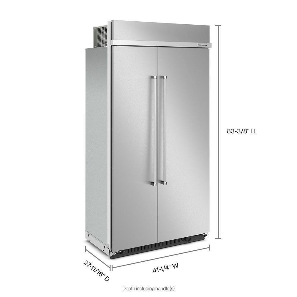 KITCHENAID KBSN702MPS 25.5 Cu Ft. 42"" Built-in Side-by-side Refrigerator With PRINTSHIELD...