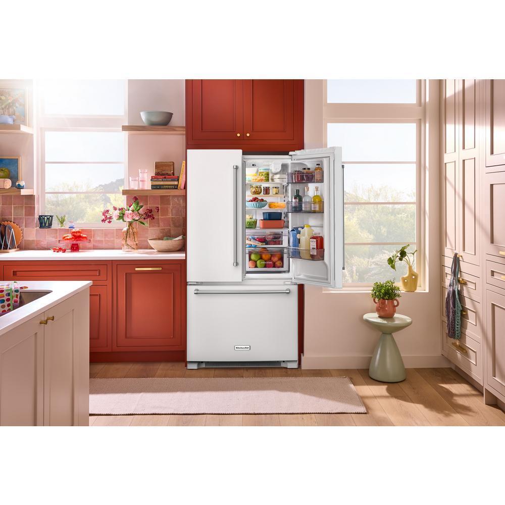 KITCHENAID KRFC136RWH 20 Cu. Ft. 36-inch Width Counter-depth French Door Refrigerator WIT...