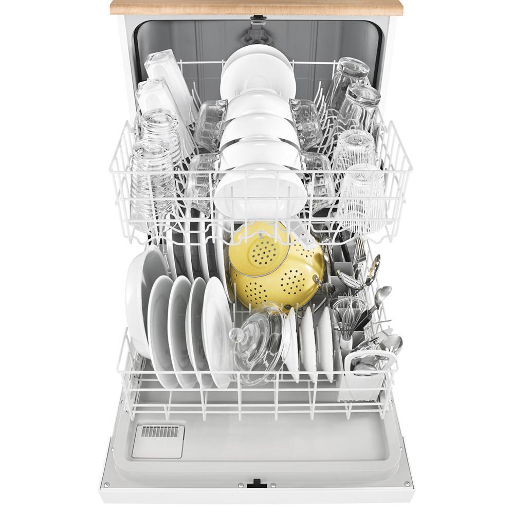 WHIRLPOOL WDP370PAHW Whirlpool, 3 Cycles, 4 Options, 55 Dba, Plastic Tub Portable DISHWAS...