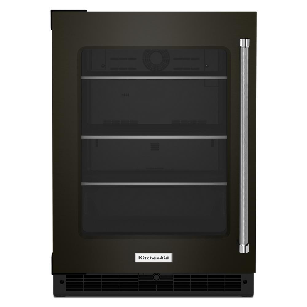 KITCHENAID KURL314KBS 24"" Undercounter Refrigerator With Glass Door and Shelves With META...