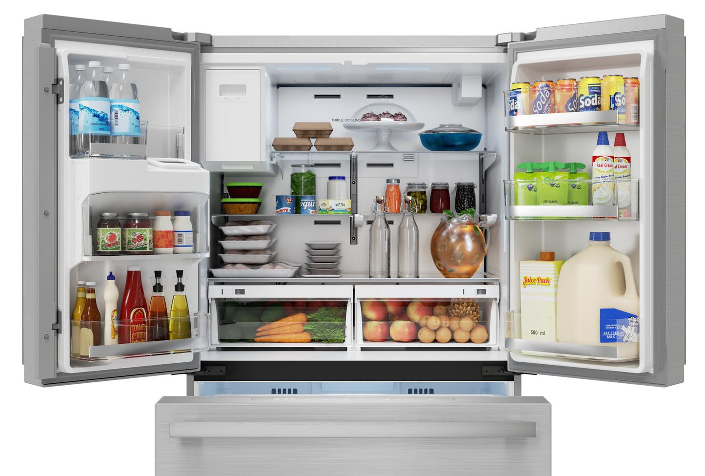 SHARP SJG2254FS Sharp French 4-door Refrigerator With Dispenser