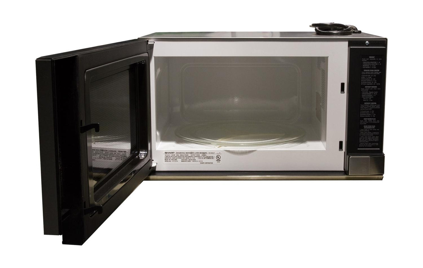 SHARP R1214TY Sharp Carousel Over-the-counter Microwave Oven 1.5 Cu. Ft. 1100w ST...