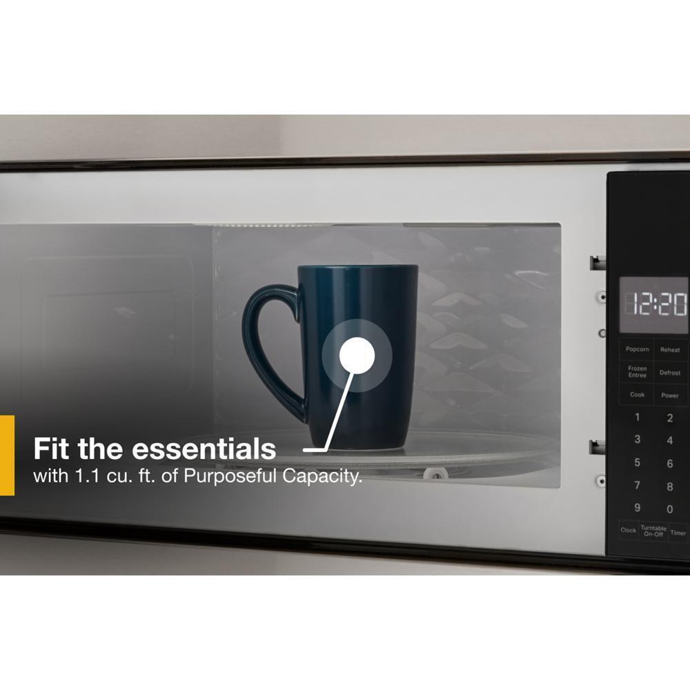 WHIRLPOOL WMT50011KS 1.1 Cu. Ft. Built-in Microwave With Slim Trim Kit - 14"" Height