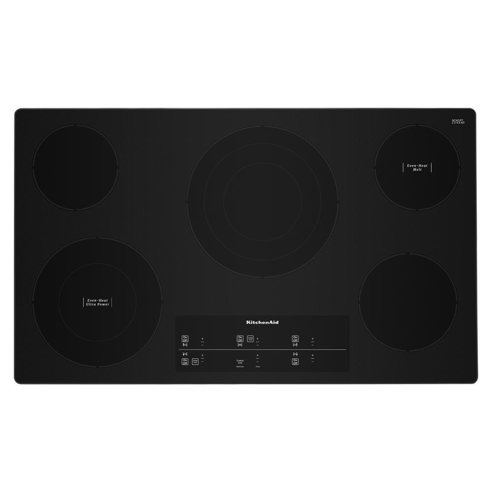 KITCHENAID KCES956KSS 36"" Electric Cooktop With 5 Elements and Touch-activated Controls