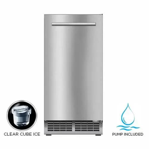 XO APPLIANCE XOUIM1565SP XO Appliance 15 In Clear Gourmet Ice Maker Ss - Indoor-outdoor W Pump