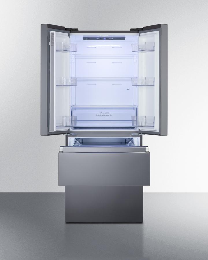 SUMMIT FDRD152PL Summit 27.5"" Wide French Door Refrigerator-freezer