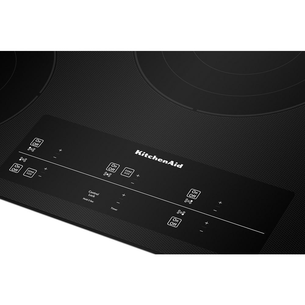 KITCHENAID KCES956KBL 36"" Electric Cooktop With 5 Elements and Touch-activated Controls