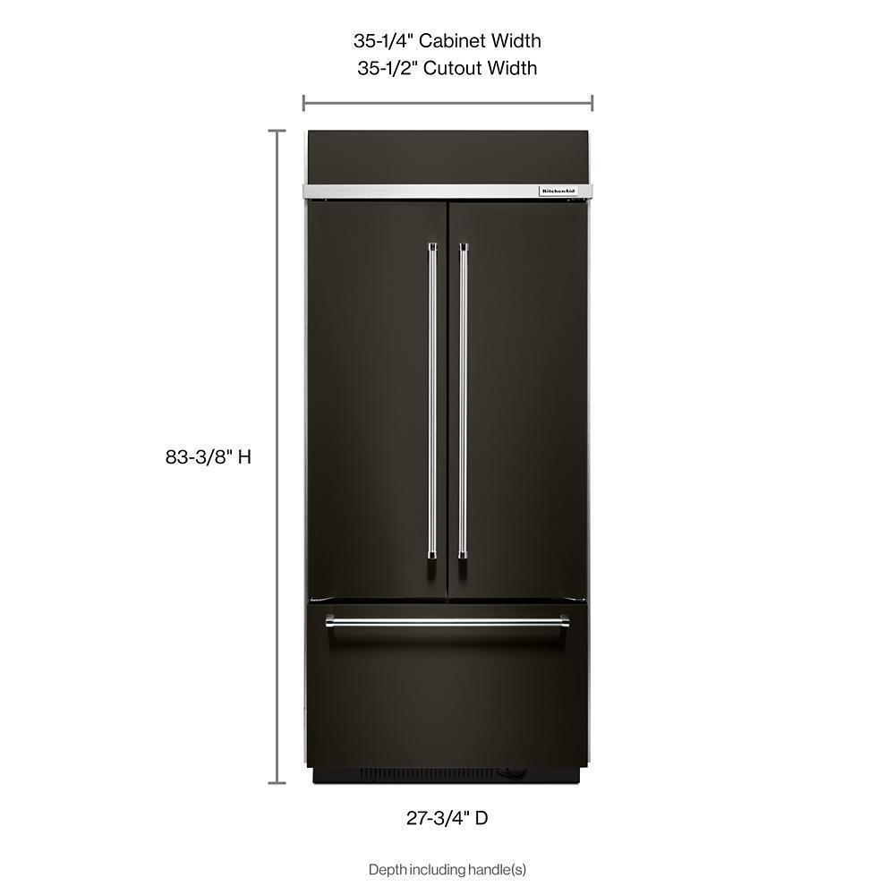 KITCHENAID KBFN506EBS Kitchenaid 20.8 Cu. Ft. 36"" Width Built In Stainless Steel FRENC...