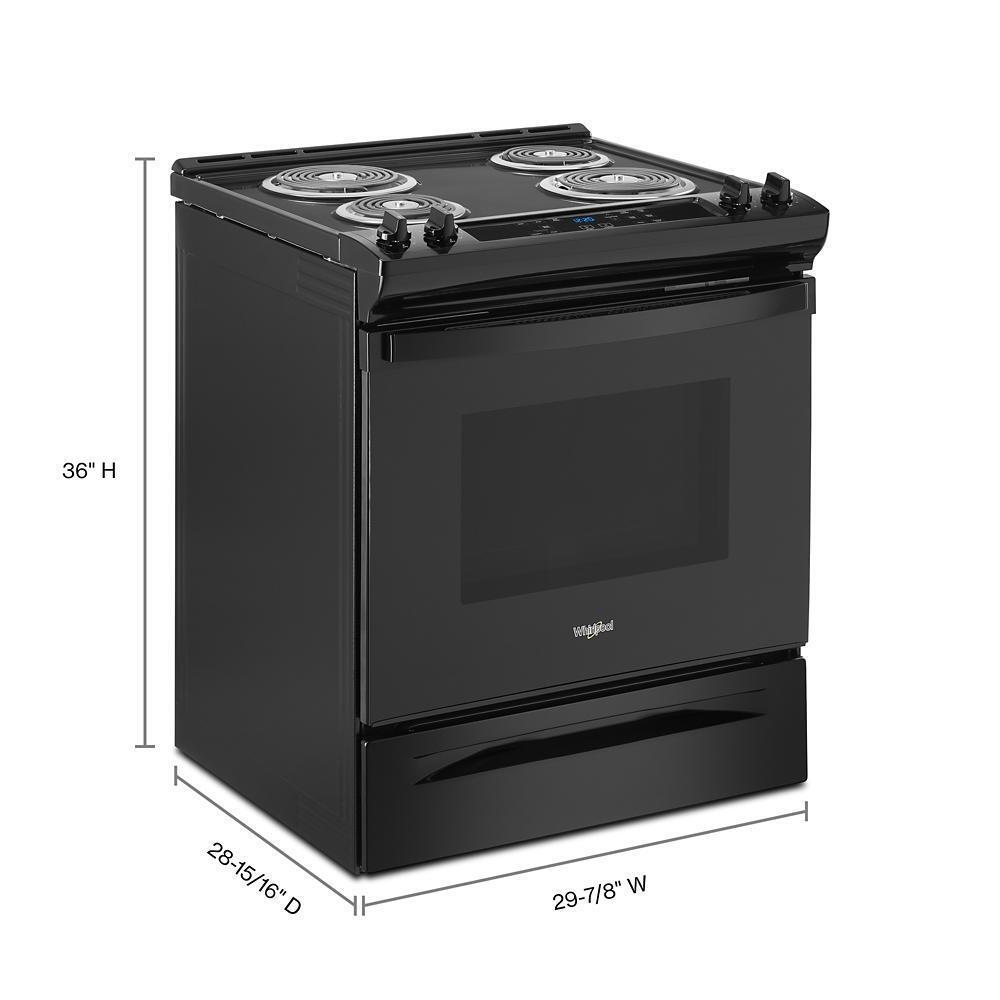 WHIRLPOOL WEC310S0LB 4.8 Cu. Ft. Whirlpool Electric Range With Frozen Bake TECHNO...