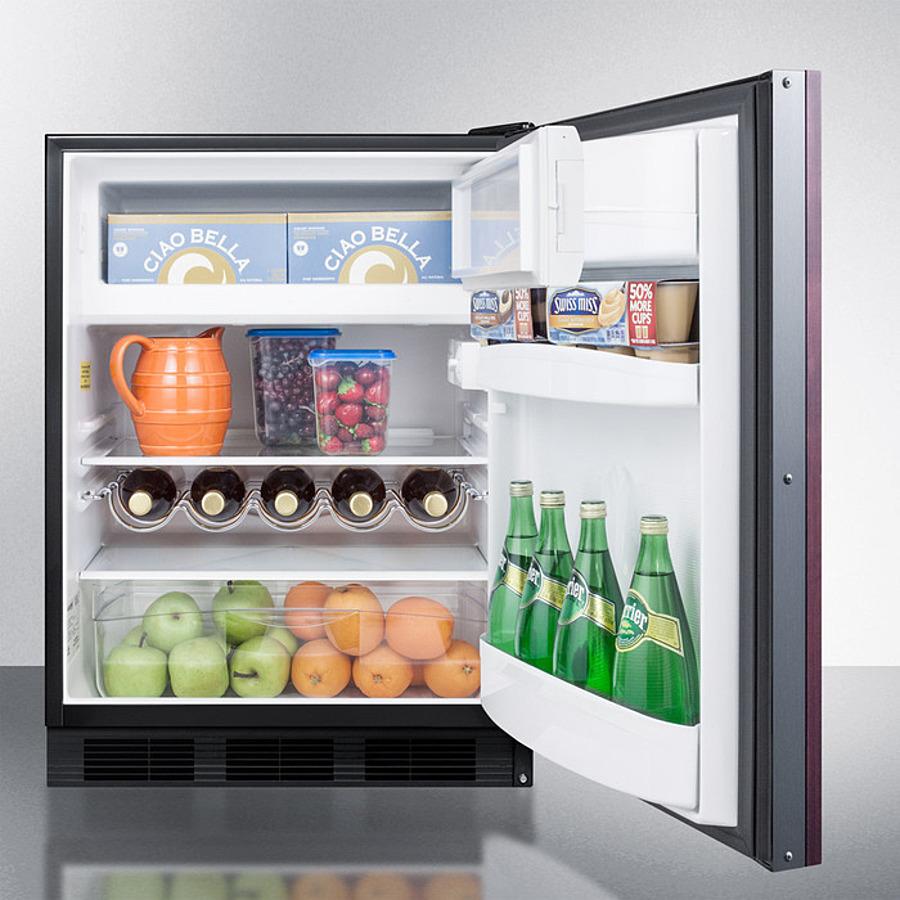 SUMMIT CT663BKBIIF Built-in Undercounter Refrigerator-freezer for Residential Use, CYC...