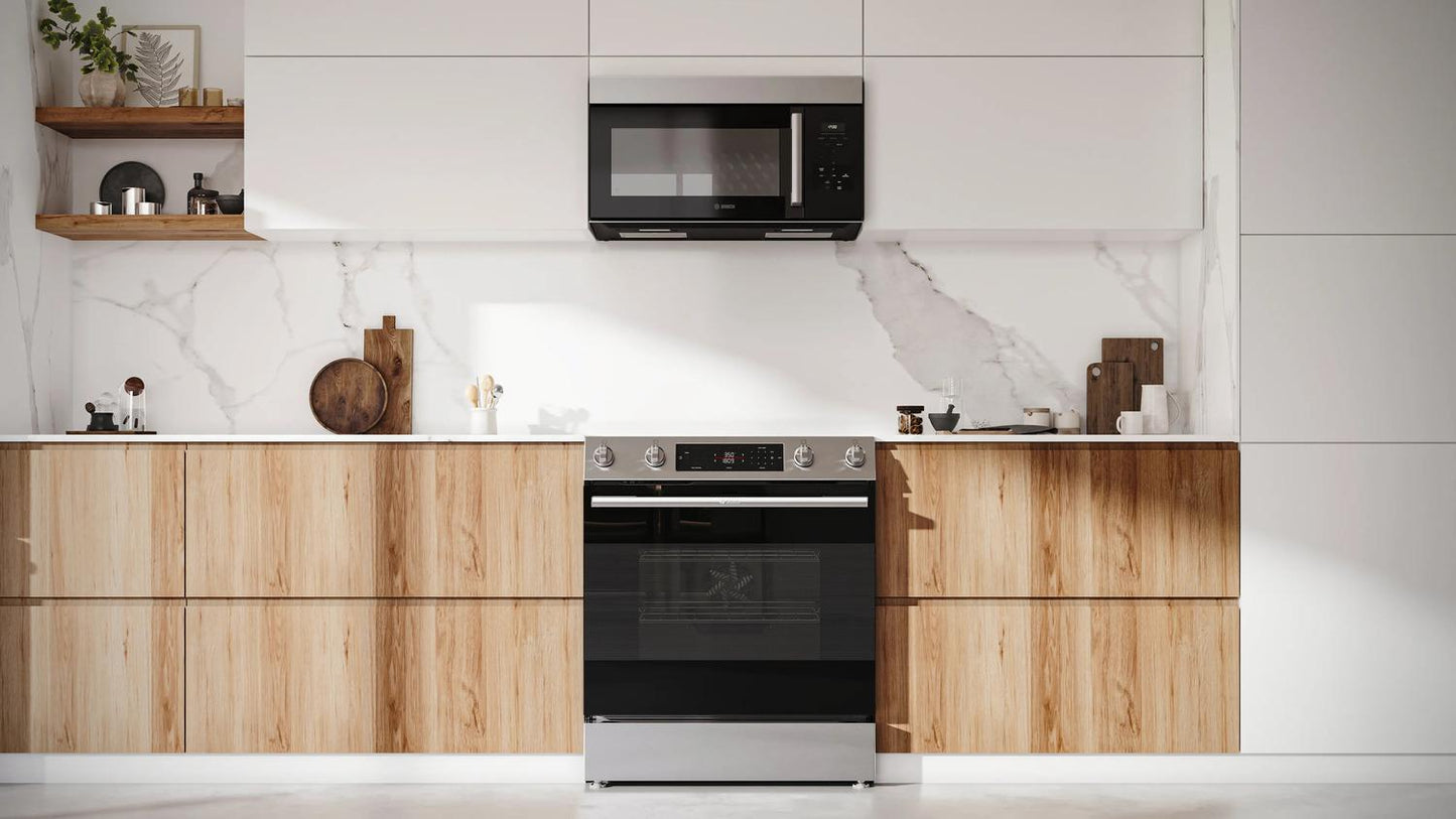 BOSCH HEF1050MU Bosch 100 Series Electric Freestanding Range 30"" Stainless Steel