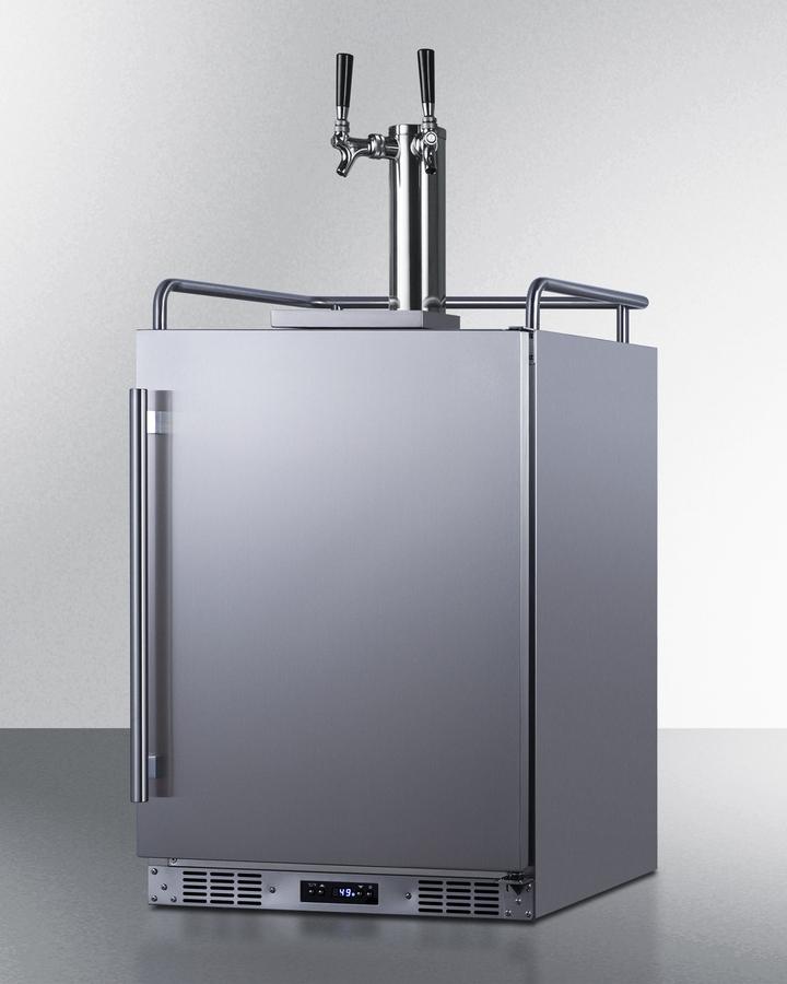 SUMMIT SBC683OSTWIN Summit 24"" Wide Built-in Outdoor Beer Kegerator
