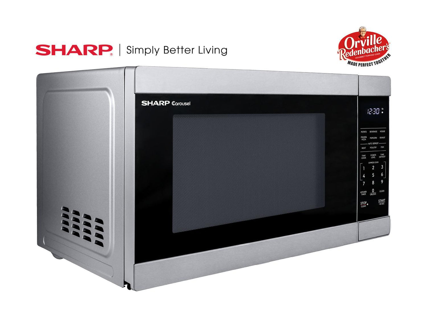 SHARP SMC1162KS Sharp 1.1 Cu. Ft. 1000w Stainless Steel Countertop Microwave Oven